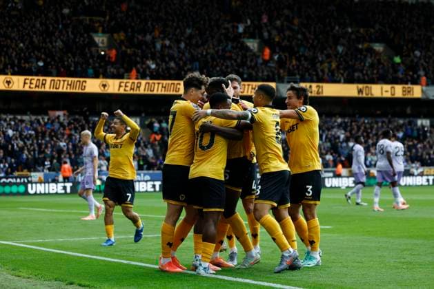 Wolverhampton Wanderers v Brighton and Hove Albion Premier League Marshall Munetsi of Wolverhampton Wanderers celebrates after scoring the opening goal during the Premier League match at Molineux, Wolverhampton UK Newspapers OUT Copyright: xJackxTylerx FIL-22325-0085