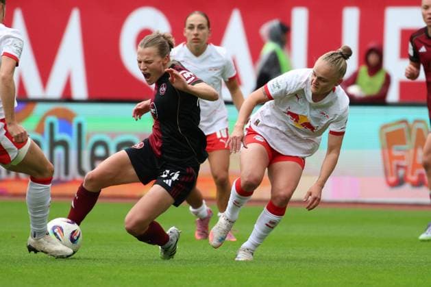 05 10 2025 Soccer season 2025 2026 1 Google Pixel Women Bundesliga 05 Matchday 1 FC Nürnberg FCN Club Clubfrauen RB Leipzig Sportfoto Zink DCDE xdcxdex Nastassja Lein 24, 1 FC Nürnberg FCN , Victoria Krug 20, RB Leipzig