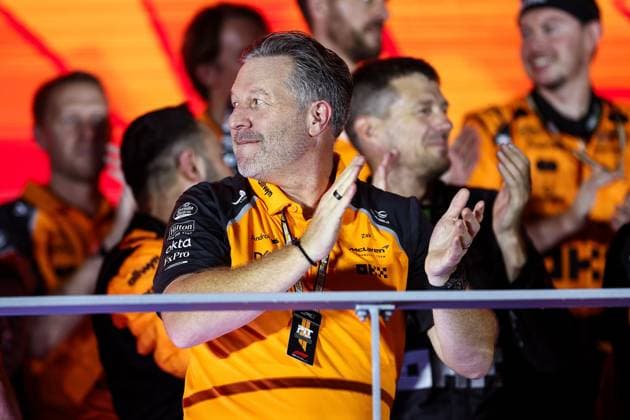 F1 - SINGAPORE GRAND PRIX 2025 BROWN Zak (usa), CEO of of McLaren Racing, portrait McLaren F1 Team Constructor World Champions Celebration during the 2025 Formula 1 Singapore Grand Prix, 18th round of the 2025 FIA Formula One World Championship, WM, Weltmeisterschaft from October 3 to 5, 2025 on the Marina Bay Street Circuit, in Singapore - SingaporeSingapore  Copyright: xEricxAlonsox