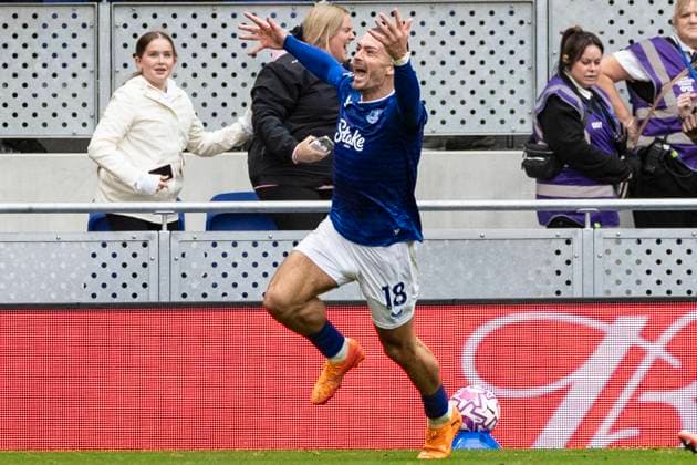 Everton v Crystal Palace - Premier League Jack Grealish of Everton F.C. celebrates his goal during the Premier League match between Everton and Crystal Palace at Hill Dickinson Stadium in Liverpool, England, on October 5, 2025. Liverpool Merseyside United Kingdom  Copyright: xMIxNewsx originalFilename:fletcher-evertonv251005_npZWJ.jpg