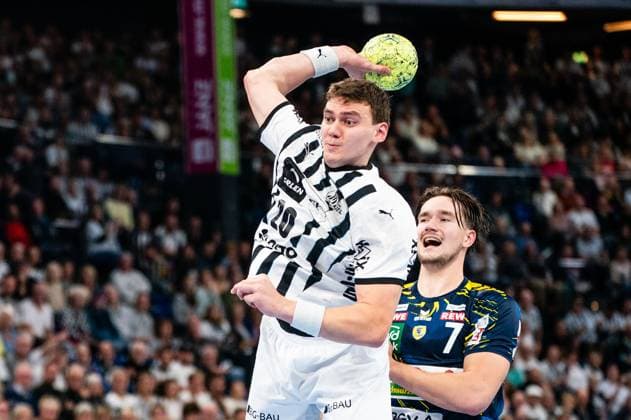 Lukas Laube THW Kiel, 20 on throw, GER, THW Kiel vs Rhein Neckar Loewen, Handball, Bundesliga, Matchday 7, Season 2025 2026, 05 10 2025 GER, THW Kiel vs Rhein Neckar Loewen, Handball, Bundesliga, Matchday 7, Season 2025 2026, 05 10 2025 Kiel Copyright: xEibner-Pressefoto MaxxVincenx EP_MVN