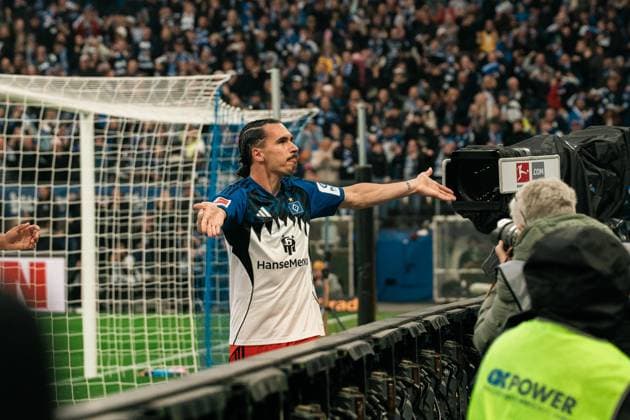 Germany, Soccer, 1 Bundesliga 2025 26, Matchday 6 HSV vs 1 FSV Mainz Volksparkstadion Hamburg Rayan Philippe HSV, 14 Goal celebration to 2 0 for HSV Copyright: xJamesxZabelx