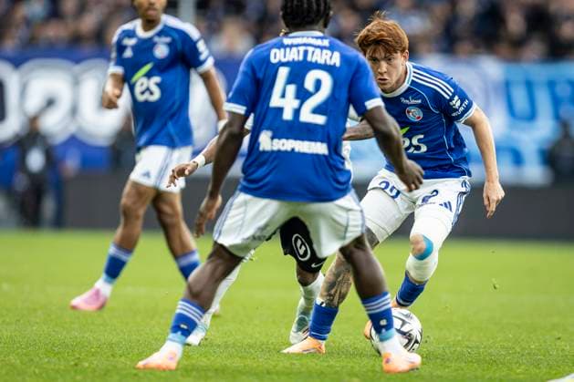 FOOTBALL: Ligue 1 Racing Strasbourg (RCS) vs Angers. 05 10 2025 Stade de la Meinau. Strasbourg - France Valentin Barco 32 (RCS)  Copyright: xelyxandroxcegarrax