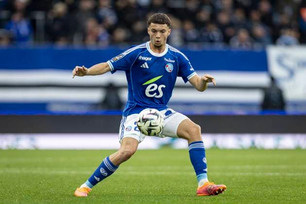 FOOTBALL: Ligue 1 Racing Strasbourg (RCS) vs Angers. 05 10 2025 Stade de la Meinau. Strasbourg - France Samir El Mourabet 29 (RCS)  Copyright: xelyxandroxcegarrax