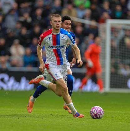 5th October 2025; Hill Dickinson Stadium, Liverpool, England; Premier League Football, Everton versus Crystal Palace; Adam Wharton of Crystal Palace on the ball  RogerxEvans