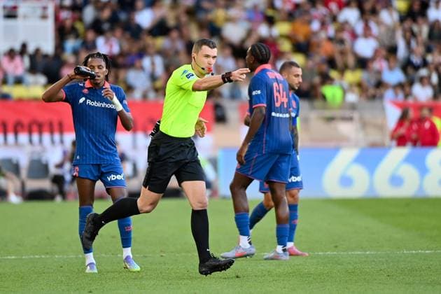 AS Monaco FC v OGC Nice - Ligue 1 McDonald s 2025 2026 Willy DELAJOD (ARBITRE) during the Ligue 1 McDonald s match between Monaco and Nice at Stade Louis II on October 5, 2025 in Monaco, Monaco. Monaco Monaco  Copyright: xFEPx 776348155