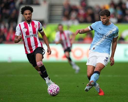 Premier League Brentford v Manchester City Ruben Dias of Manchester City during the Premier League match Brentford vs Manchester City at The Gtech Community Stadium, London, United Kingdom, 5th October 2025 (Photo by Harvey Murphy News Images) Copyright: xHarveyxMurphy NewsxImagesx