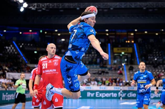 Stuttgart HBL 25 26 TVB Stuttgart MT Melsungen Kasper Thorsen Lien Stuttgart Stuttgart Porsche Arena Baden Württemberg Germany