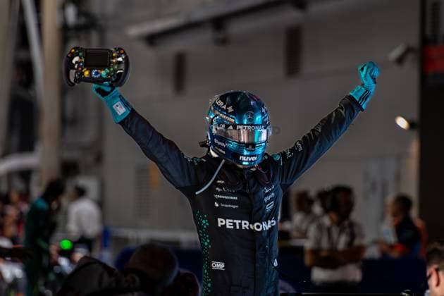 Formula 1 GP Singapore Sunday, 05 10 2025 George Russell 63, Mercedes AMG Petronas F1 Team Formula 1 GP Singapore Sunday, 05 10 2025 Copyright: xBEAUTIFULxSPORTS Erlhofx