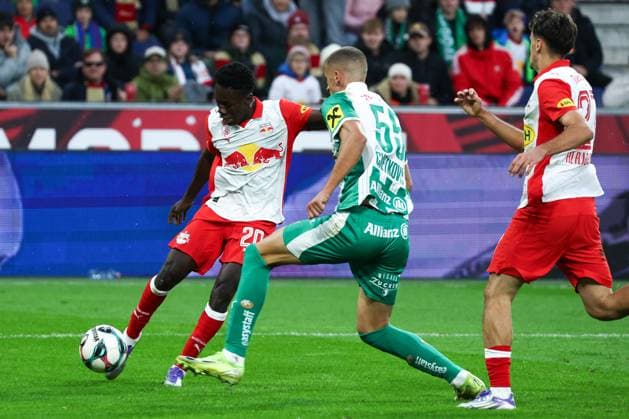 SOCCER - BL, RBS vs Rapid SALZBURG,AUSTRIA,05.OCT.25 - SOCCER - ADMIRAL Bundesliga, Red Bull Salzburg vs SK Rapid Wien. Image shows Edmund Baidoo (RBS).  GEPAxpictures xDavidxGeieregger