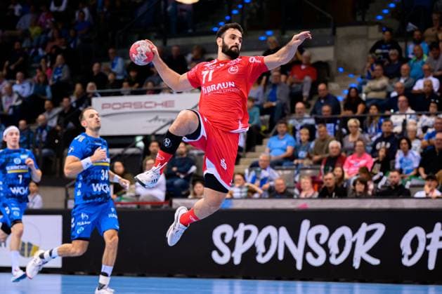 Stuttgart HBL 25 26 TVB Stuttgart MT Melsungen Mohamed Amine Darmoul Melsungen Stuttgart Porsche Arena Baden Württemberg Germany