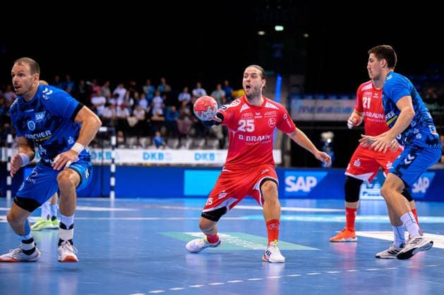 Stuttgart HBL 25 26 TVB Stuttgart MT Melsungen Olle Forsell Schefvert Melsungen Stuttgart Porsche Arena Baden Württemberg Germany