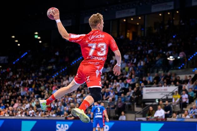 Stuttgart HBL 25 26 TVB Stuttgart MT Melsungen Timo Kastening Melsungen Stuttgart Porsche Arena Baden Württemberg Germany