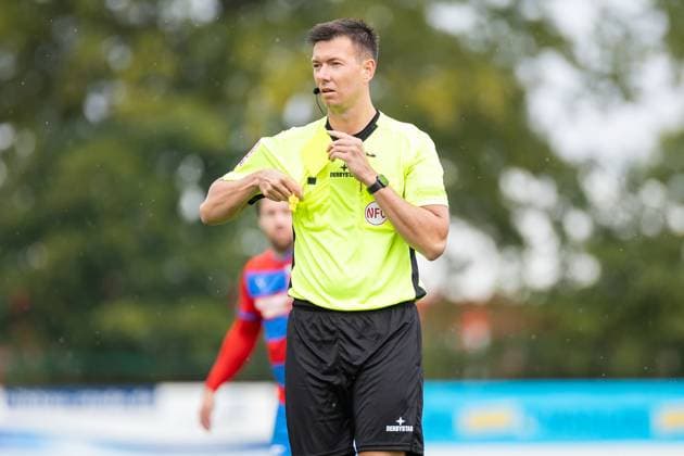 Soccer I Men I Season 2025 2026 I Regionalliga Nord I Matchday 13 I SV Drochtersen Assel Hannover 96 II I 05 10 2025 Referee Leon Röpke Drochtersen Kehdinger Stadion Niedersachsen Germany Copyright: xLobeca JörgxStruwex