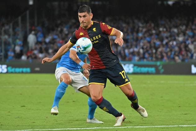 Soccer, serie A Enilive match, Napoli v Genoa Ruslan Malinovskyi of Genoa during the serie A Enilive match between Napoli v Genoa at Diego Armando Maradona stadium Imago-Images Emmefoto Copyright: xImago-Images Emmefotox