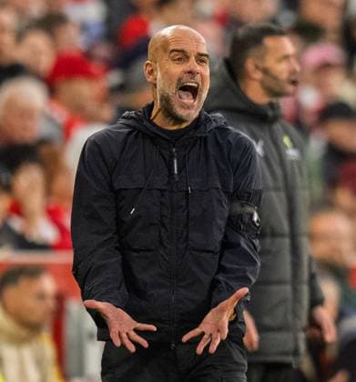 Brentford v Manchester City Premier League Josep Pepe Guardiola of Manchester City shows his frustration during the Premier League match at the Gtech Community Stadium, Brentford UK Newspapers OUT Copyright: xGraemexWilcocksonx FIL-22323-0125