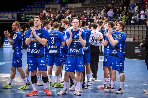 A crestfallen mood at TVB Stuttgart center Kasper Thorsen Lien TVB Stuttgart, 07 GER, TVB 1898 Stuttgart MT Melsungen, DAIKIN HBL, Handball, Bundesliga, Matchday 7, Season 2025 2026, 05 10 2025 GER, TVB 1898 Stuttgart Frisch Auf Goeppingen, DAIKIN HBL, Handball, Bundesliga, Matchday 7, Season 2025 2026, 05 10 2025 Stuttgart Copyright: xSandyxDinkelackerx EP_SDR