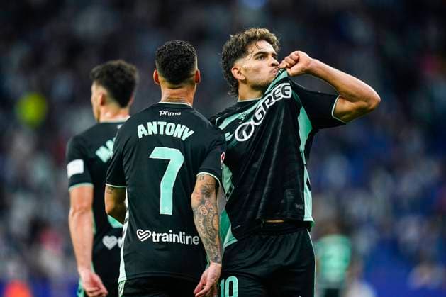 ESP: RCD Espanyol v CA Osasuna. La Liga EA Sports. Date 8 Abde Ezzalzouli of Real Betis celebrates the 1-2 during the La Liga EA Sports match between RCD Espanyol and Real Betis played at RCDE Stadium on October 5, 2025 in Barcelona, Spain. kpng Copyright: xSergioxRuizx xPRESSINx PS_2501005_ESP_BET_2526_055