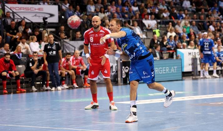 BAU 05 10 2025 Stuttgart Handball TVB Stuttgart vs MT Melsungen, Kai Häfner TVB, front