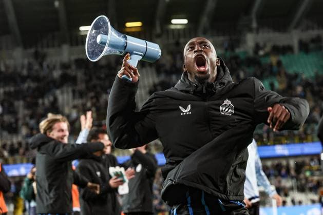 Club s Carlos Forbs celebrates after a soccer match between Club Brugge and Royale Union Saint-Gilloise, Sunday 05 October 2025 in Brugge, on day 10 of the 2025-2026 Jupiler Pro League first division of the Belgian championship. BRUNOxFAHY  x136158959x