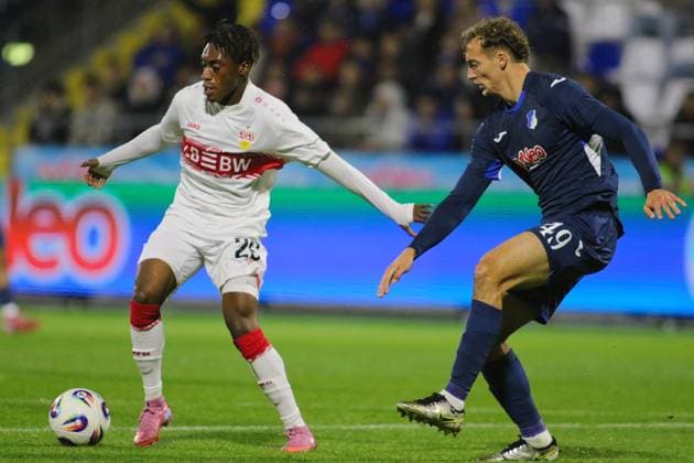 GER, TSG 1899 Hoffenheim II vs VfB Stuttgart II, Football, 3 Liga, Matchday 10, Season 2025 2026, 05 10 2025 DFL DFB REGULATIONS PROHIBIT ANY USE OF PHOTOGRAPHS as IMAGE SEQUENCES and or QUASI VIDEO GER,TSG 1899 Hoffenheim II vs VfB Stuttgart II, Football, 3 Liga, Matchday 10, Season 2025 2026, 05 10 2025 Hoffenheim Copyright: xEibner-Pressefoto JoergxHirschx EP_JHH
