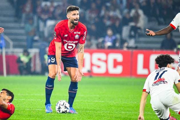 FOOTBALL : Lille OSC vs Paris SG - Ligue 1 - JournÃ e 7 - 05 10 2025 Olivier Giroud (Lille OSC) LilleFrance  Copyright: xBaptistexAutissierx