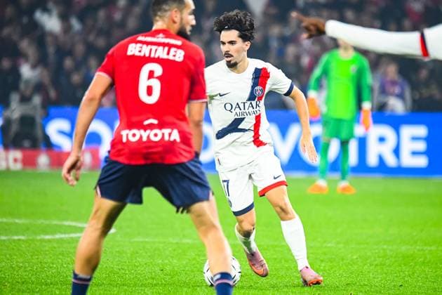 FOOTBALL : Lille OSC vs Paris SG - Ligue 1 - JournÃ e 7 - 05 10 2025 Vitinha (Paris SG) LilleFrance  Copyright: xBaptistexAutissierx