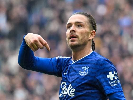 Everton v Crystal Palace Premier League Jack Grealish of Everton celebrates after scoring his sides second goal during the Premier League match at the Hill Dickson Stadium, Liverpool UK Newspapers OUT Copyright: xKarlxVallantinex FIL-22324-0115