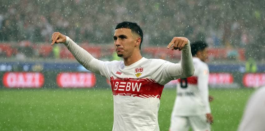 05 10 25 VfB Stuttgart 1 FC Heidenheim Germany, Stuttgart, 05 10 2025, Football, Bundesliga, VfB Stuttgart 1 FC Heidenheim Bilal El Khannouss VfB Stuttgart Jubel Tor 1 0 El Khannouss