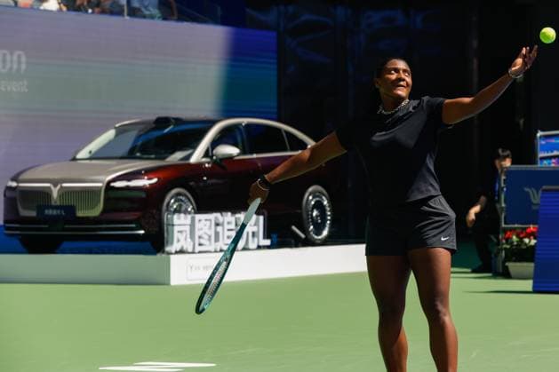 WUHAN, CHINA - OCTOBER 06: Hailey Baptiste of the United States returns a shot in the Women s Singles Round of 64 match against Ashlyn Krueger of the United States on day 3 of 2025 Wuhan Open at Optics Valley International Tennis Center on October 6, 2025 in Wuhan, Hubei Province of China.  Copyright: xVCGx 111595385737