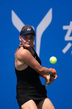 WUHAN, CHINA - OCTOBER 06: Dayana Yastremska of Ukraine returns a shot in the Women s Singles Round of 64 match against Laura Siegemund of Germany on day 3 of 2025 Wuhan Open at Optics Valley International Tennis Center on October 6, 2025 in Wuhan, Hubei Province of China.  Copyright: xVCGx 111595396567