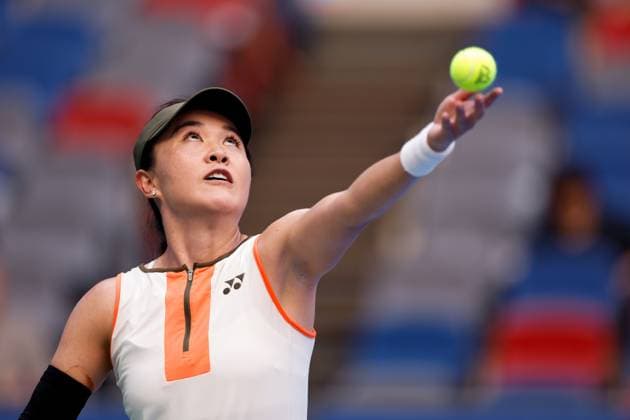 WUHAN, CHINA - OCTOBER 06: Zhu Lin of China returns a shot in the Women s Singles Round of 64 match against Maya Joint of Australia on day 3 of 2025 Wuhan Open at Optics Valley International Tennis Center on October 6, 2025 in Wuhan, Hubei Province of China.  Copyright: xVCGx 111595410656