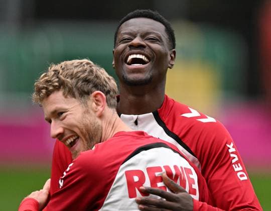 01 10 2025, xophax, Football , Football Bundesliga 1 FC Köln Season 2025 2026 Training Florian Kainz, left and Ragnar Ache , right both 1 FC Köln DFL DFB REGULATIONS PROHIBIT ANY USE OF PHOTOGRAPHS as IMAGE SEQUENCES and or QUASI VIDEO Koeln