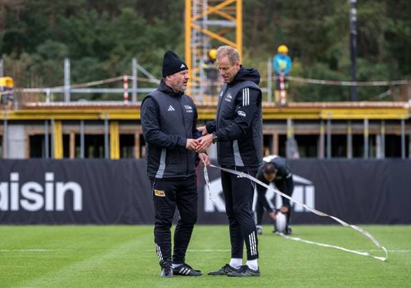 Soccer, Men, Season 2025 2026, 1 Bundesliga, 1 FC Union Berlin, Training, f l Coach Steffen Baumgart 1 FC Union Berlin , Co Coach Kevin McKenna 1 FC Union , 06 10 2025, Copyright: xMatthiasxKochx