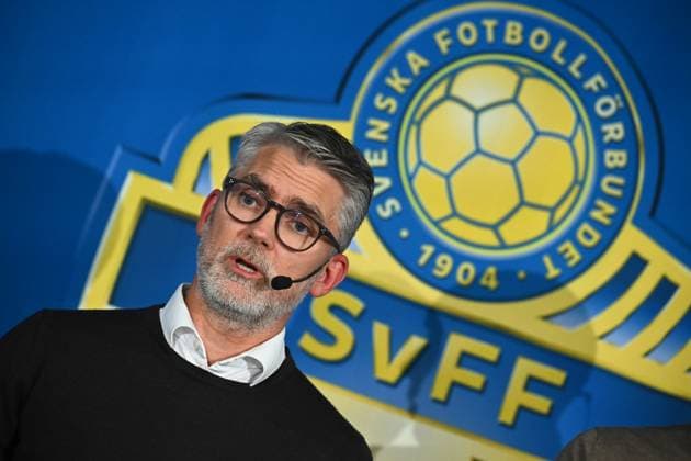 STOCKHOLM, SWEDEN 20251006 Niclas CarlnÃ n new general secretary of the Swedish Football Association during a press conference at the Swedish Football Association s office in Solna STOCKHOLM SWEDEN x10090x  Copyright: xClaudioxBresciani TTx NICLAS CARLNEN NEW GENERAL SECRETARY OF THE FOOTBALL ASSOCIATION