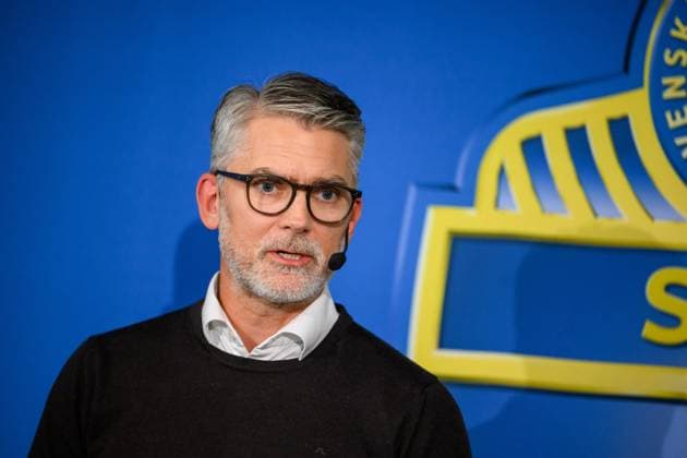 251006 Niclas CarlnÃ n, future Secretary General of the Swedish Football Association, during a press conference on October 6, 2025 in Stockholm  Copyright: JESPERxZERMAN BB251006JZ014