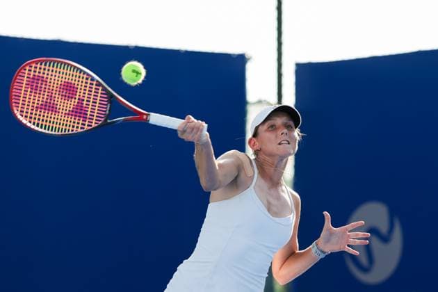 WUHAN, CHINA - OCTOBER 06: Varvara Gracheva of France returns a shot in the Women s Singles Round of 64 match against Jessica Bouzas Maneiro of Spain on day 3 of 2025 Wuhan Open at Optics Valley International Tennis Center on October 6, 2025 in Wuhan, Hubei Province of China.  Copyright: xVCGx 111595439481