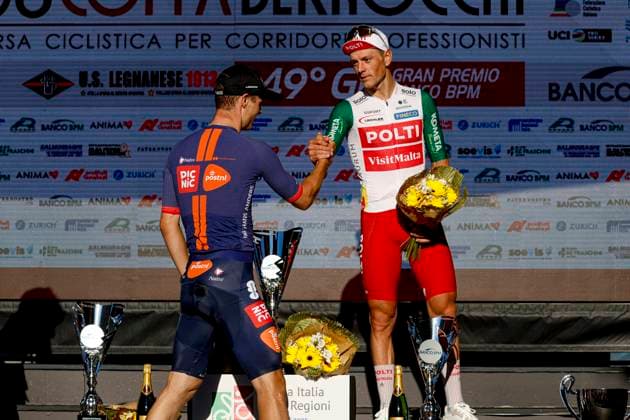 Coppa Bernocchi 2025 Coppa Bernocchi 2025 - 106th Edition - Legnano - Legnano 191,6 km - 06 10 2025 - Tobias Lund Andresen (DNK - Team Picnic PostNL) - Giovanni Lonardi (ITA Team Polti VisitMalta) - photo Alessandro Perrone SprintCyclingAgency 2025 Legnano Italy  Copyright: xAlessandroxPerronex xSprintcyclingagencyx