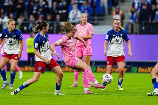 Goal for 0 2 Valesca Ampoorter TSG 1899 Hoffenheim, 18 GER, Hamburger SV vs TSG 1899 Hoffenheim, Women, Football, 1 Bundesliga, Matchday 5, 2025 2026 season, 06 10 2025 GER, Hamburger SV vs TSG 1899 Hoffenheim, Women, Football, 1 Bundesliga, Matchday 5, 2025 2026 season, 06 10 2025 Hamburg Copyright: xEibner-Pressefoto MarcelxvonxFehrnx EP_MFN