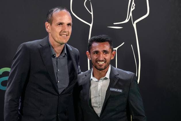 Football Austria Das Fest Der SpielerInnen, 29 Bruno Gala at the Globe Wien Marx Halle Vienna, Austria Ronivaldo Blau Weiß Linz, nominated for the Player of the Season Admiral Bundesliga category Copyright: xLukasxBierederx