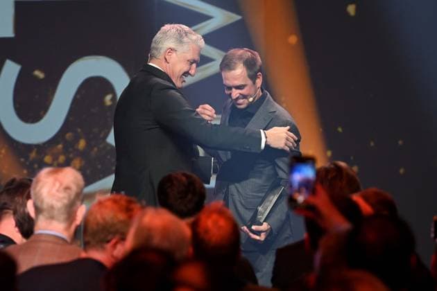 Award winner Bastian SCHWEINSTEIGER and laudator Philipp LAHM, HALL OF FAME Award Ceremony 2025 on 06 10 2025 at the German Football Museum in Dortmund Germany Â