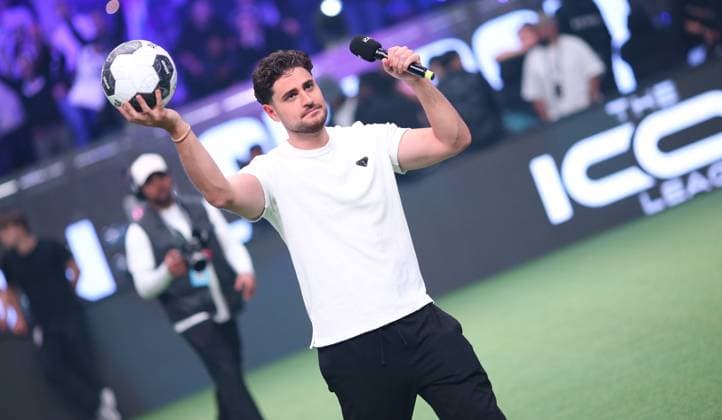 Indoor soccer, The Icon League, season three, match day two at the Sporthalle Hamburg in Alsterdorf Icon League founder Elias Eli Nerlich Winterhude Hamburg
