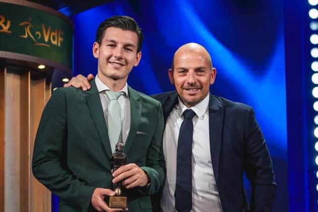 Football Austria The Players Festival, 29 Bruno Gala at the Globe Vienna Marx Halle Vienna, Austria Mark Grosse SV Ried, winner of the 2 League Players category Copyright: xLukasxBierederx