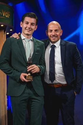 Football Austria The Players Festival, 29 Bruno Gala at the Globe Vienna Marx Halle Vienna, Austria Mark Grosse SV Ried, winner of the 2 League Players category Copyright: xLukasxBierederx