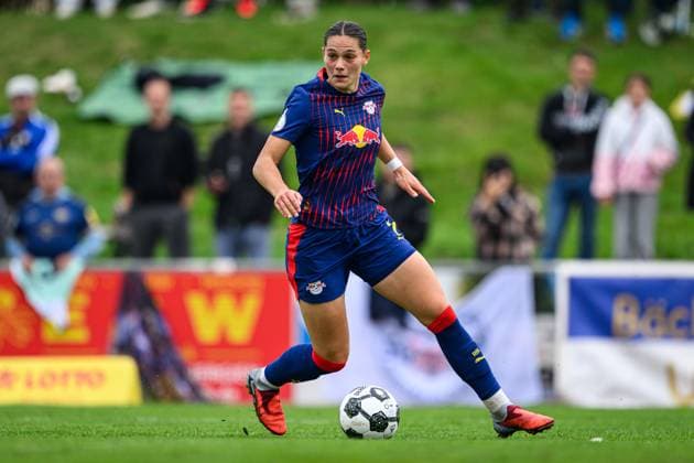 Leipzigs Giovanna Hoffmann Soccer DFB Cup Women, SG 99 Andernach RB Leipzig Women 0 7 28 September 2025, Stadion Andernach, Andernach SG 99 Andernach RB Leipzig Women 0 7
