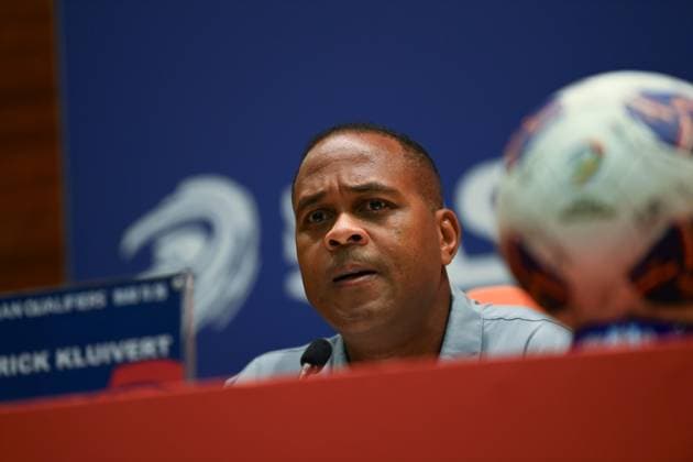 Patrick Kluivert press conference, PK, Pressekonferenz for the Indonesian national team, Nationalteam before the match against the Saudi national team. Jeddah, October 7th.