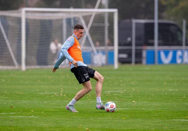 Soccer, Men, Season 2025 26, 2 Bundesliga, Hertha BSC, Training, Niklas Kolbe Hertha BSC , 07 10 2025, Copyright: xSebastianxRäppold MatthiasxKochx