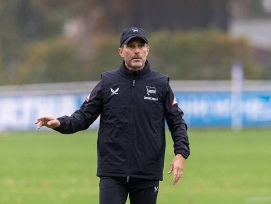 Soccer, Men, Season 2025 26, 2 Bundesliga, Hertha BSC, Training, Coach Stefan Leitl Hertha BSC , 07 10 2025, Copyright: xSebastianxRäppold MatthiasxKochx