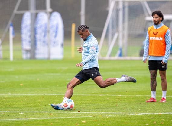 Soccer, Men, Season 2025 26, 2 Bundesliga, Hertha BSC, Training, v l Jeremy Dudziak Hertha BSC , Kevin Sessa Hertha BSC , 07 10 2025, Copyright: xSebastianxRäppold MatthiasxKochx