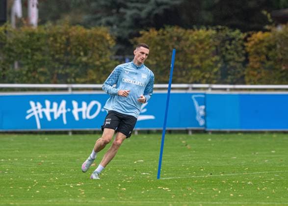 Soccer, Men, Season 2025 26, 2 Bundesliga, Hertha BSC, Training, Niklas Kolbe Hertha BSC , 07 10 2025, Copyright: xSebastianxRäppold MatthiasxKochx